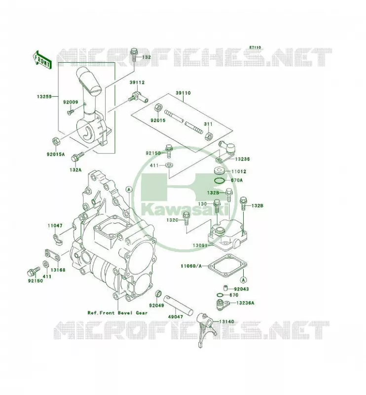 CONTROLE Kawasaki QUAD 300 1995 KLF300 4X4  KLF300-C7A