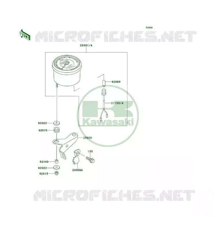 COMPTEURS Kawasaki QUAD 300 1996 KLF300 4X4  KLF300-C8