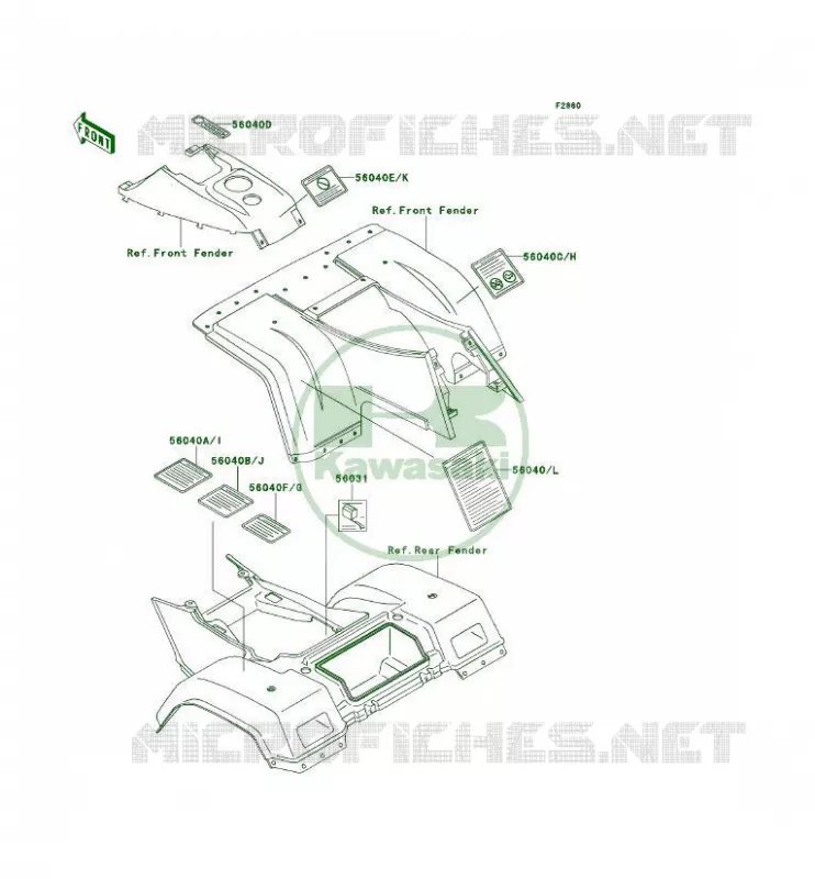 LABEL Kawasaki QUAD 300 1997 KLF300 4X4  KLF300-C9