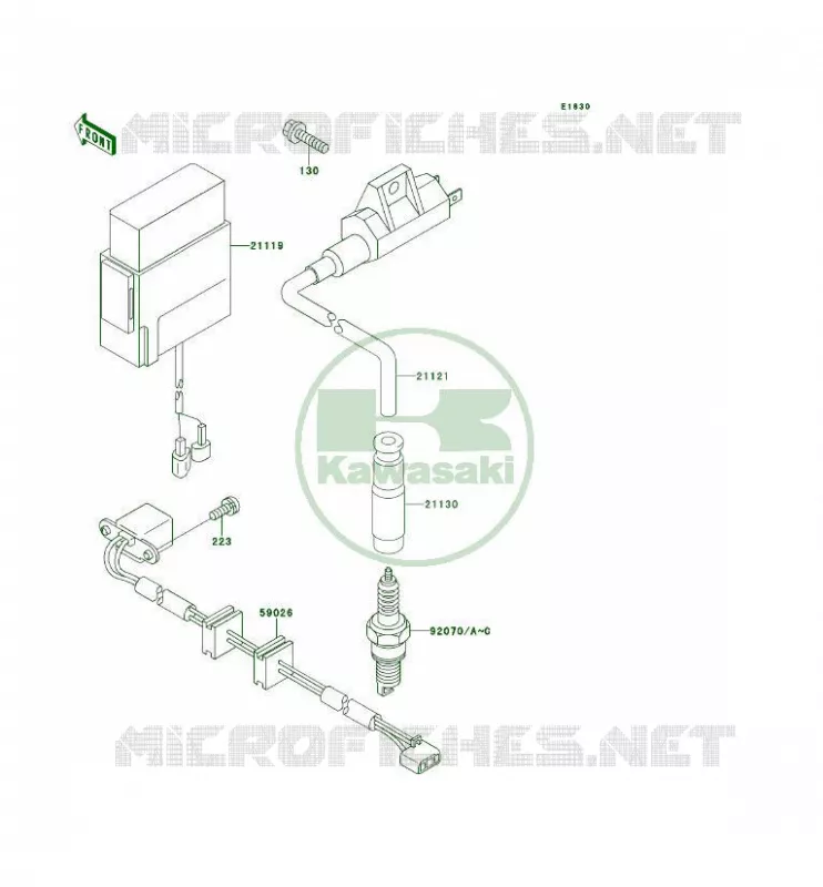 SYSTEME D&acute;ALLUMAGE Kawasaki QUAD 400 1993 KLF400 4X4  KLF400-B1