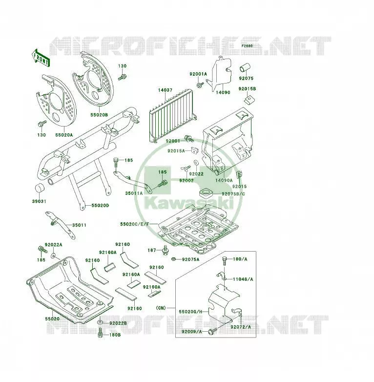 PROTECTION(S) Kawasaki QUAD 400 1993 KLF400 4X4  KLF400-B1