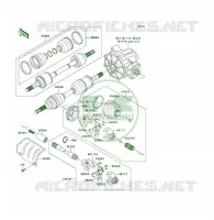 ARBRE DE TRANSMISSION(AVANT) pour Kawasaki KLF400 4X4 1993