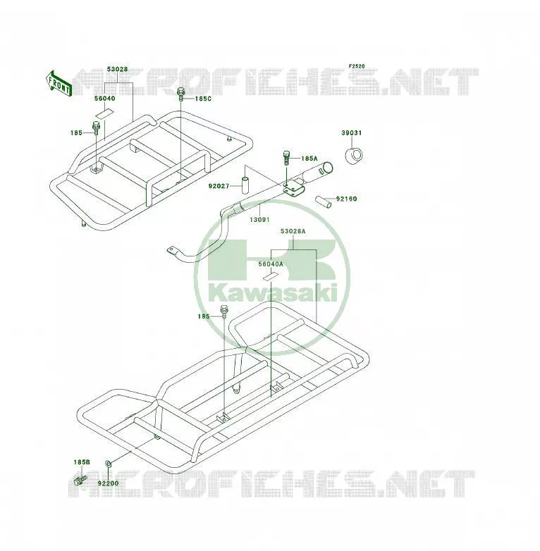 PORTE BAGAGE (S) Kawasaki QUAD 400 1993 KLF400 4X4  KLF400-B1