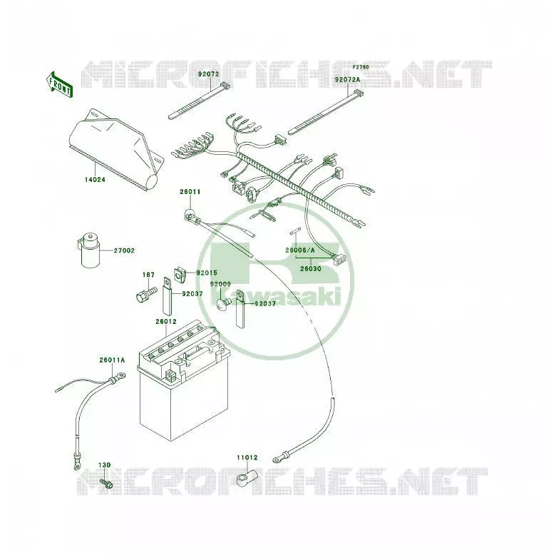 CHASSIS EQUIPMENT ELECTRIQUE Kawasaki QUAD 400 1994 KLF400 4X4  KLF400-B2