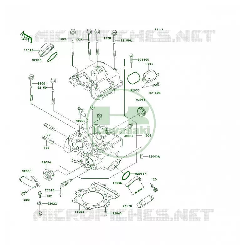 CULASSE Kawasaki QUAD 400 1994 KLF400 4X4  KLF400-B2
