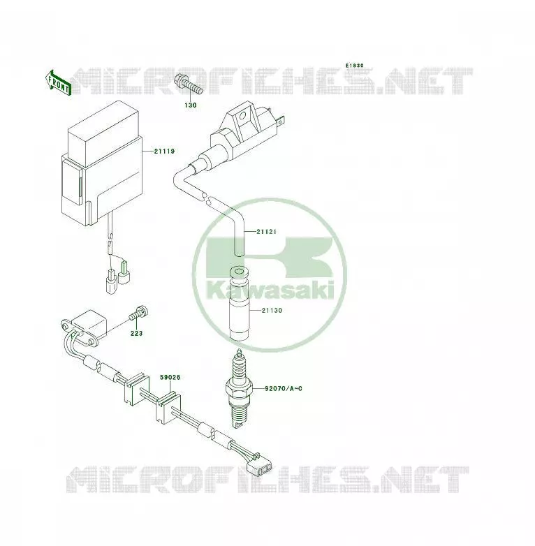 SYSTEME D&acute;ALLUMAGE Kawasaki QUAD 400 1994 KLF400 4X4  KLF400-B2