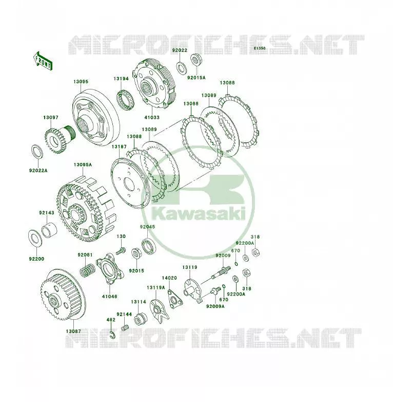 EMBRAYAGE Kawasaki QUAD 400 1994 KLF400 4X4  KLF400-B2