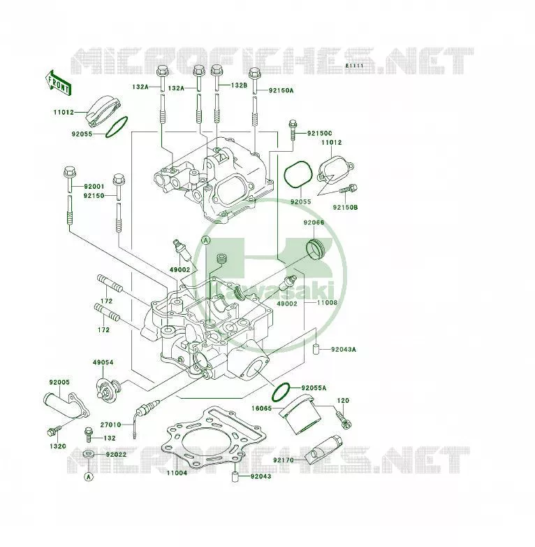 CULASSE Kawasaki QUAD 400 1995 KLF400 4X4  KLF400-B3