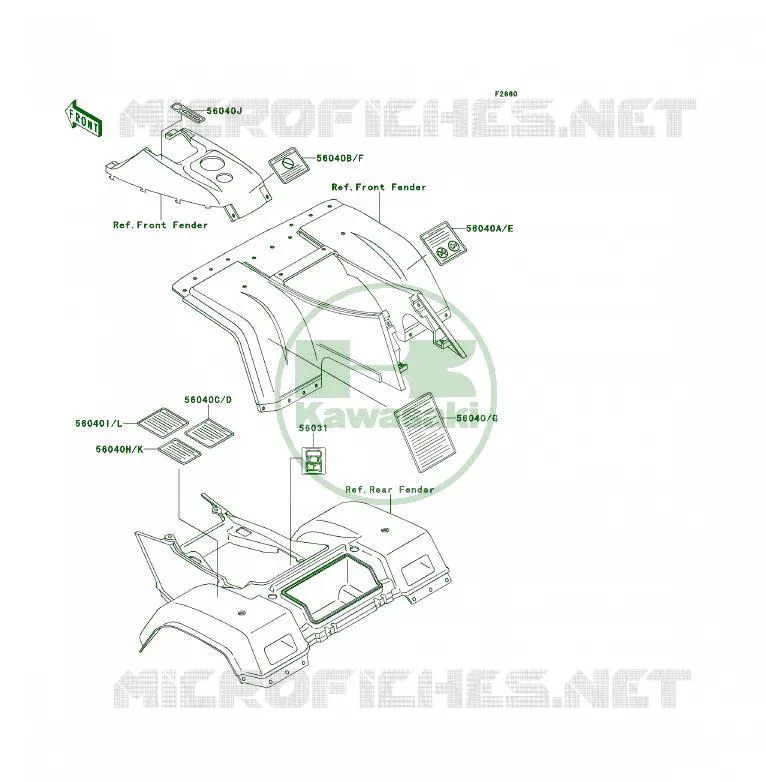 LABEL Kawasaki QUAD 400 1995 KLF400 4X4  KLF400-B3