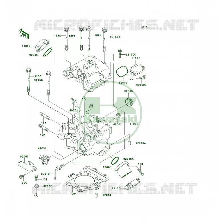 CULASSE Kawasaki QUAD 400 1995 KLF400 4X4  KLF400-B3A