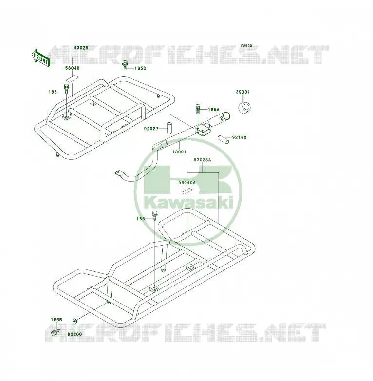 PORTE BAGAGE (S) Kawasaki QUAD 400 1995 KLF400 4X4  KLF400-B3A