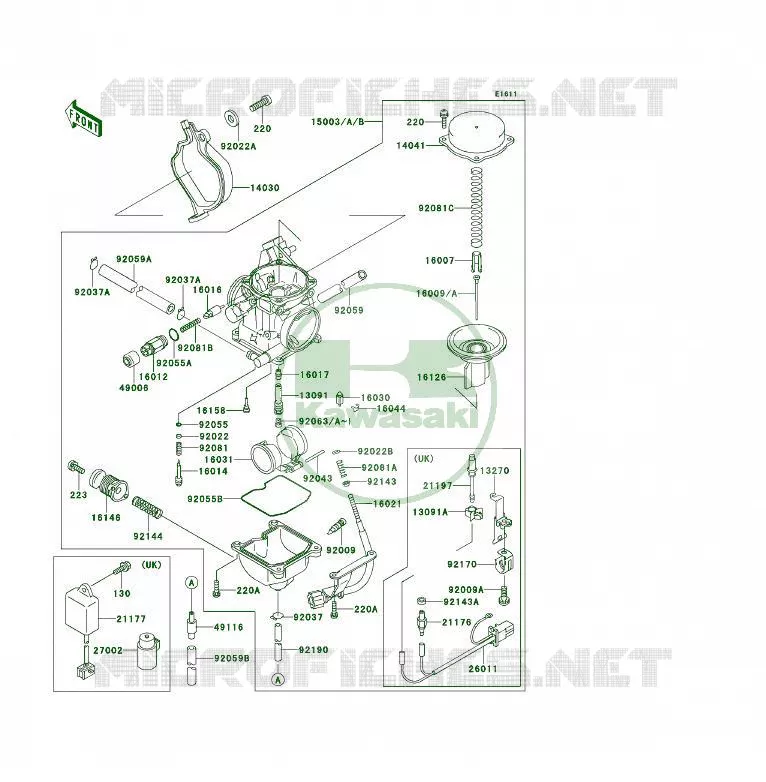 CARBURATEUR Kawasaki QUAD 400 1995 KLF400 4X4  KLF400-B3A