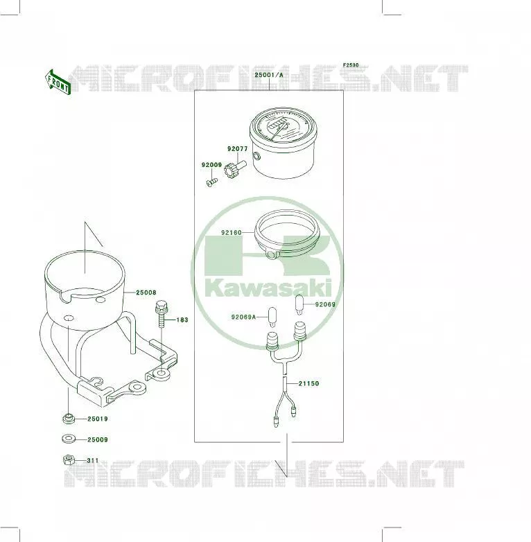 COMPTEURS Kawasaki QUAD 400 1995 KLF400 4X4  KLF400-B3A