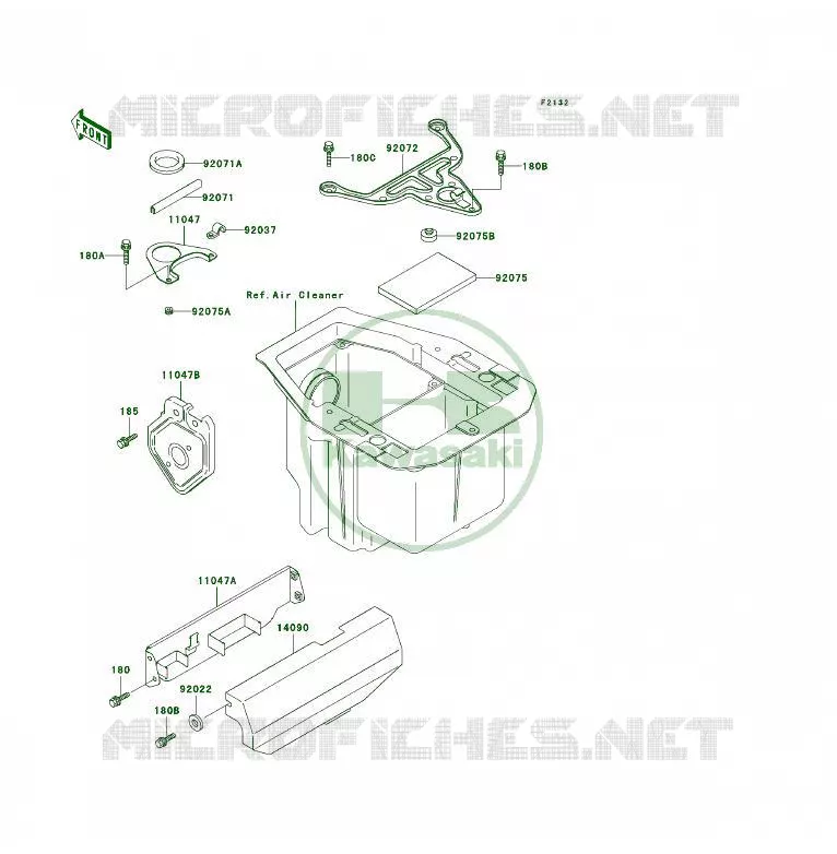 SUPPORT BATTERIE Kawasaki QUAD 400 1996 KLF400 4X4  KLF400-B4