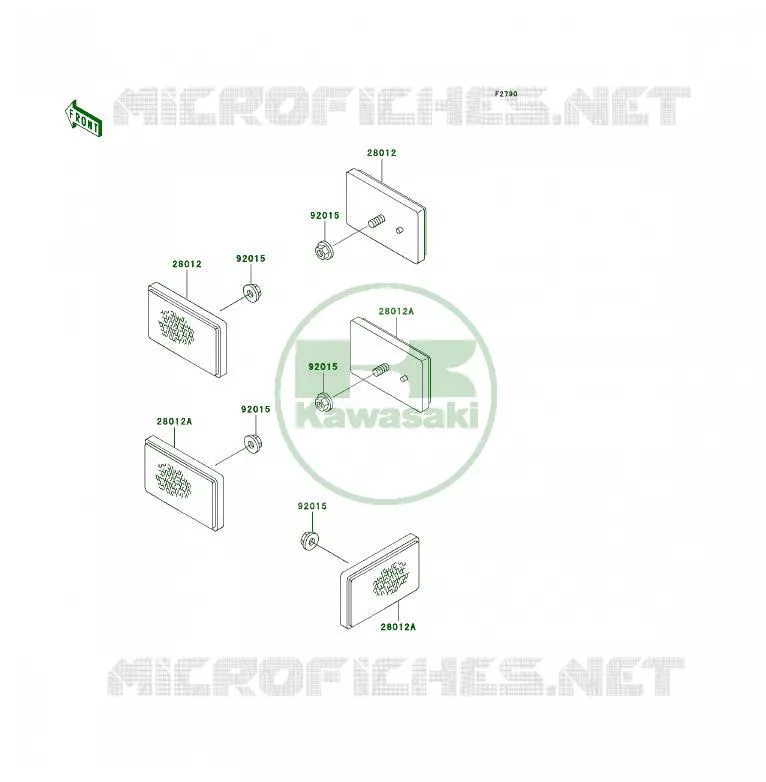 CATADIOPTRES Kawasaki QUAD 400 1996 KLF400 4X4  KLF400-B4
