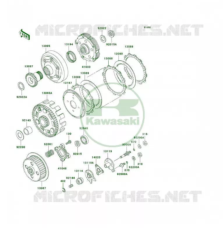EMBRAYAGE Kawasaki QUAD 400 1996 KLF400 4X4  KLF400-B4