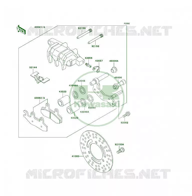 FREIN AVANT Kawasaki QUAD 400 1996 KLF400 4X4  KLF400-B4