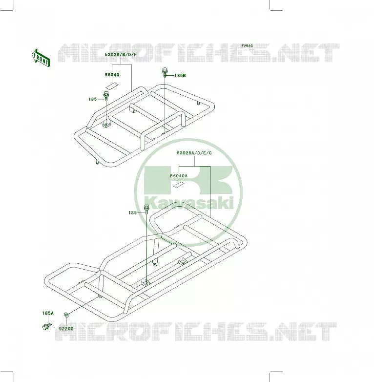 PORTE BAGAGE (S) Kawasaki QUAD 400 1996 KLF400 4X4  KLF400-B4