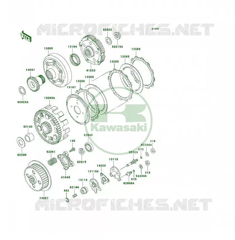EMBRAYAGE Kawasaki QUAD 400 1996 KLF400 4X4  KLF400-B4
