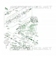 ARBRE DE TRANSMISSION(AVANT) pour Kawasaki KLF400 4X4 1997