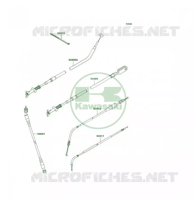 CABLES Kawasaki QUAD 400 1997 KLF400 4X4  KLF400-B5
