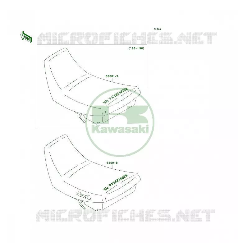 SELLE Kawasaki QUAD 400 1997 KLF400 4X4  KLF400-B5