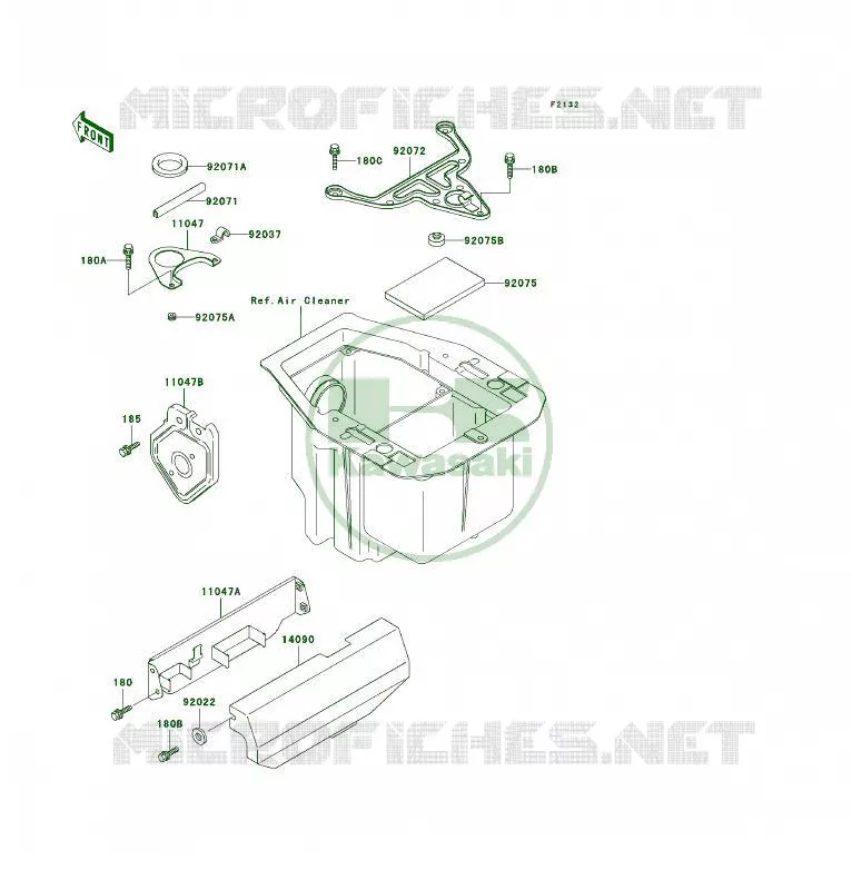 SUPPORT BATTERIE Kawasaki QUAD 400 1997 KLF400 4X4  KLF400-B5