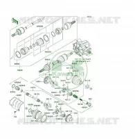 ARBRE DE TRANSMISSION(AVANT) pour Kawasaki KLF400 4X4 1997