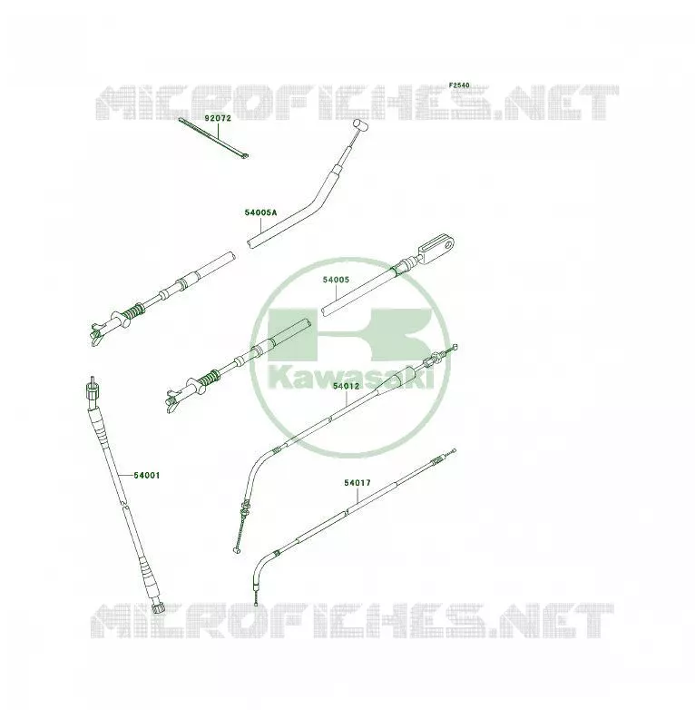 CABLES Kawasaki QUAD 400 1997 KLF400 4X4  KLF400-B5