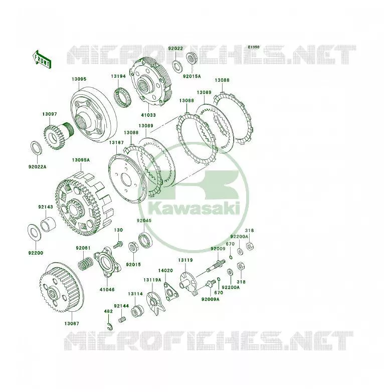EMBRAYAGE Kawasaki QUAD 400 1997 KLF400 4X4  KLF400-B5
