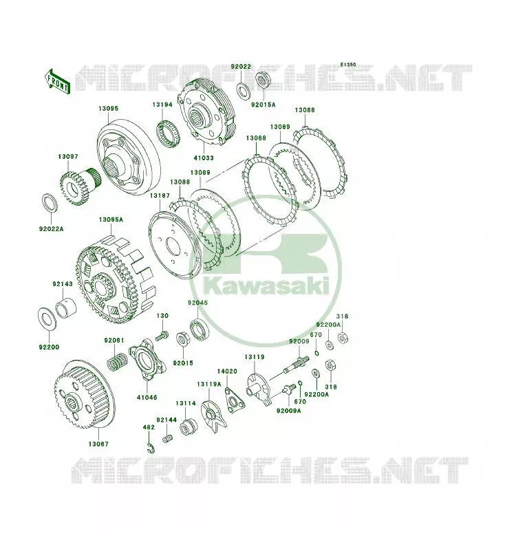 EMBRAYAGE Kawasaki QUAD 400 1998 KLF400 4X4  KLF400-B6