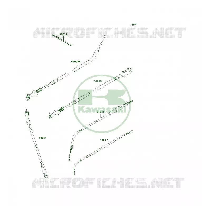 CABLES Kawasaki QUAD 400 1999 KLF400 4X4  KLF400-B7