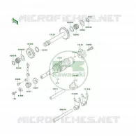 FOURCHETTE/BARRILLET DE SELECTION pour Kawasaki KSF250 1997