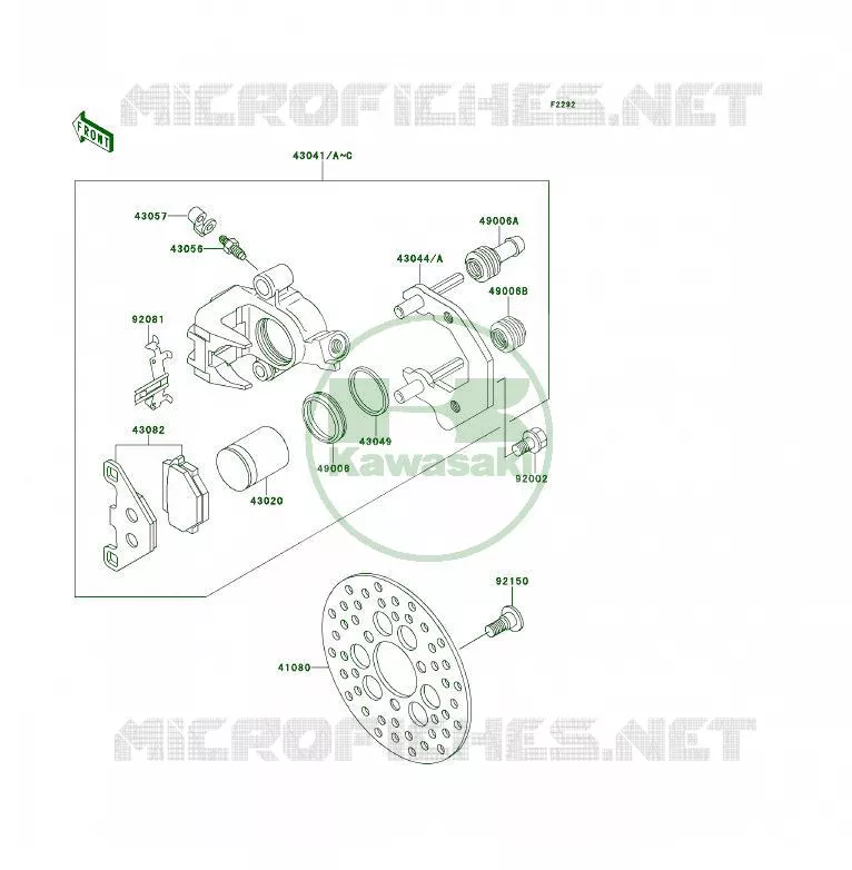 FREIN AVANT Kawasaki QUAD 250 1997 KSF250  KSF250-A11