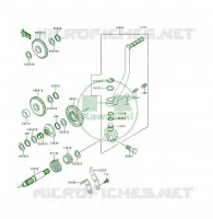 MECANISME DE KICK( SF250AE026491) pour Kawasaki KSF250 1999