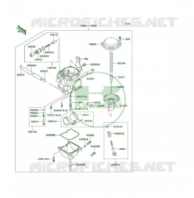 CARBURATEUR Kawasaki QUAD 250 2000 KSF250  KSF250-A14