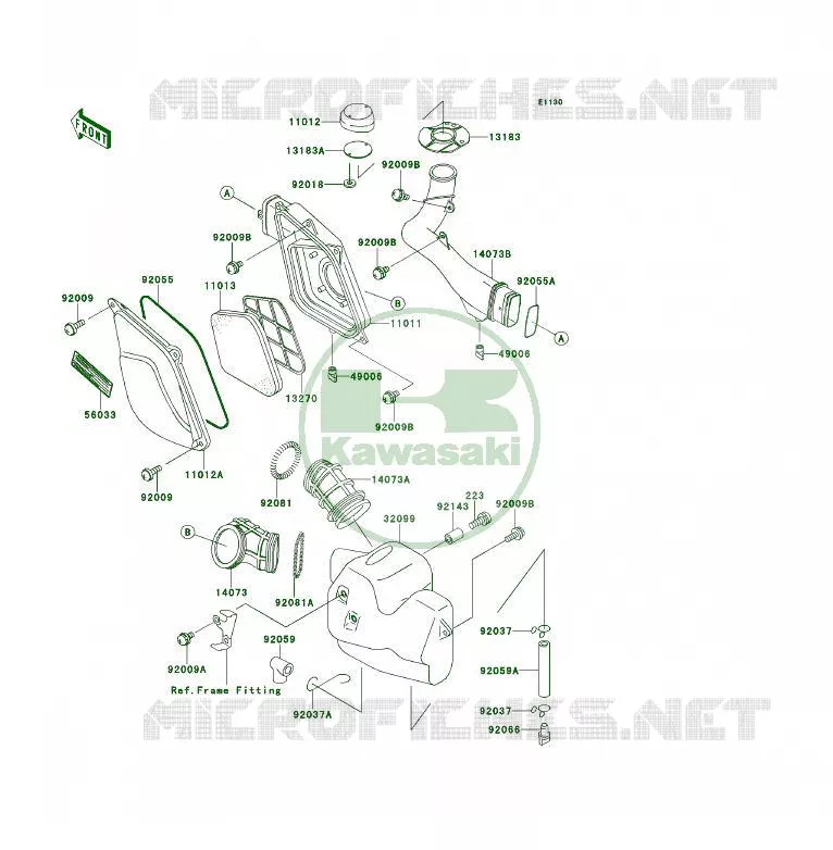 FILTRE A AIR Kawasaki QUAD 250 2000 KSF250  KSF250-A14