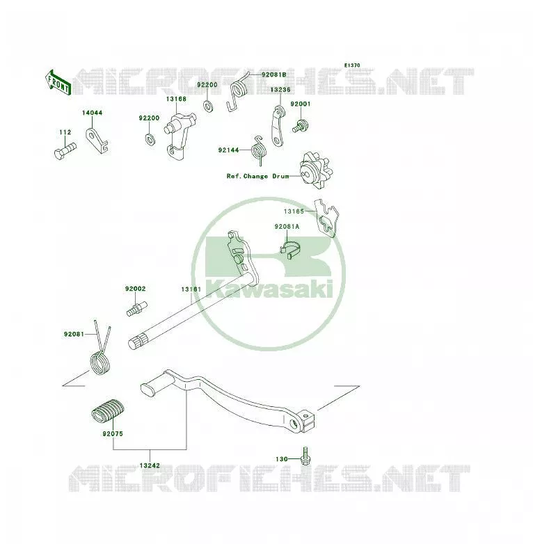 SELECTEUR Kawasaki QUAD 250 2000 KSF250  KSF250-A14