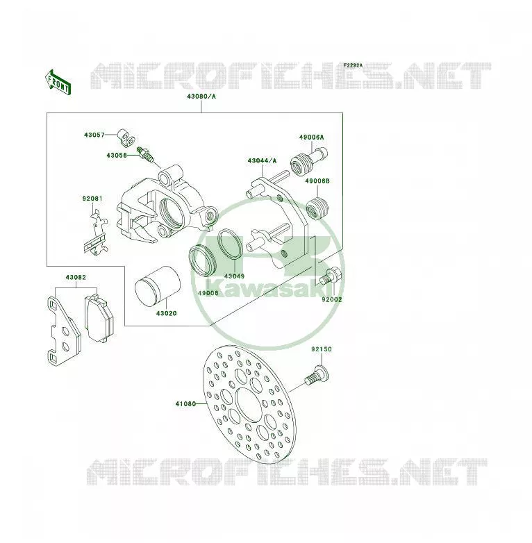 FREIN AVANT Kawasaki QUAD 250 2001 KFX250  KSF250-A15