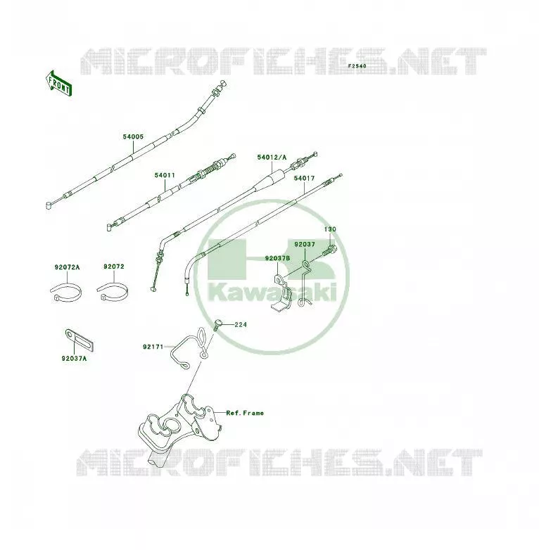 CABLES Kawasaki QUAD 250 2001 KSF250  KSF250-A15