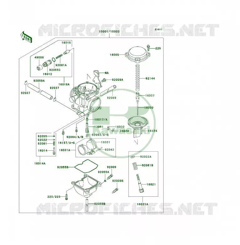 CARBURATEUR Kawasaki QUAD 250 2002 KSF250  KSF250-A16