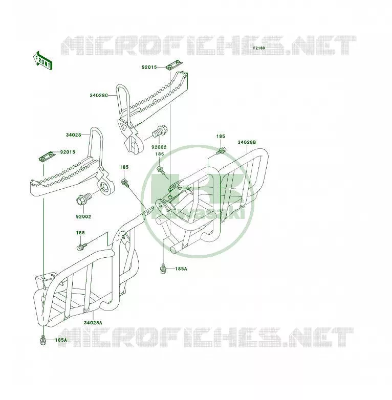 REPOSE PIED Kawasaki QUAD 250 2003 KFX250  KSF250-A17