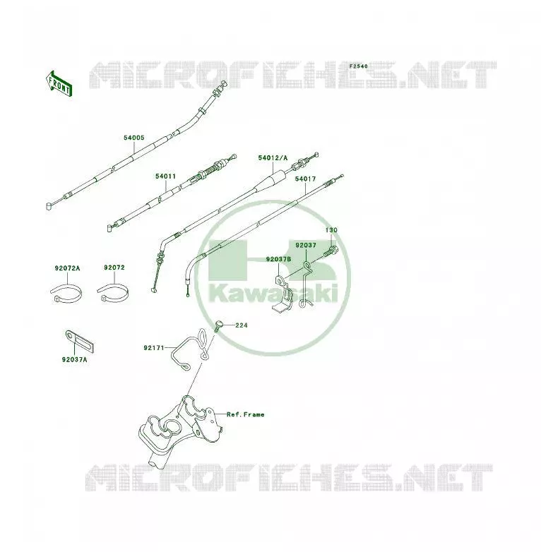 CABLES Kawasaki QUAD 250 2004 KFX250  KSF250-A18