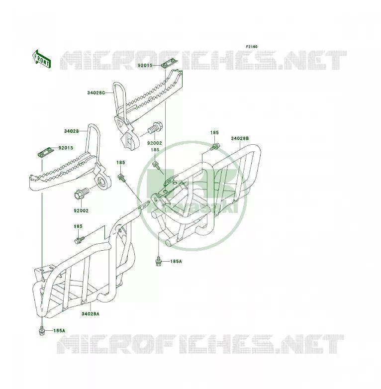REPOSE PIED Kawasaki QUAD 250 2004 KFX250  KSF250-A18