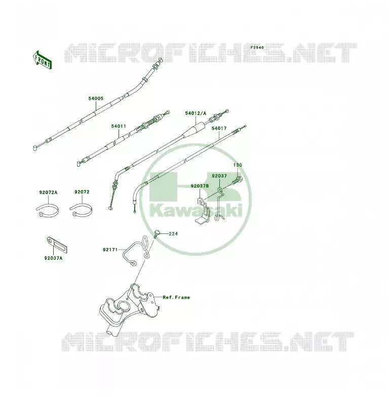 CABLES Kawasaki QUAD 250 2004 KSF250  KSF250-A18