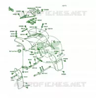 GARDE BOUE AVANT pour Kawasaki KSF250 1989