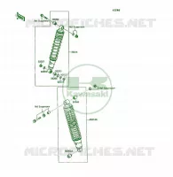 AMORTISSEUR pour Kawasaki KSF250 1991