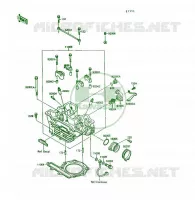 CULASSE pour Kawasaki KSF250 1991