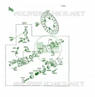 &Eacute;TRIER ARRI&Egrave;RE pour Kawasaki KSF250 1991