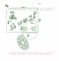 ETRIER AVANT pour Kawasaki KSF250 1991
